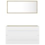 Set de muebles de baño 2 piezas contrachapada blanco roble de , Muebles de baño - Ref: Foro24-804850, Precio: 71,28 €, Descue...