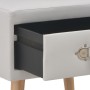 White bedside table 40x35x40 cm synthetic leather by vidaXL, Nightstands - Ref: Foro24-247536, Price: 52,18 €, Discount: %