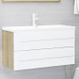 2-piece bathroom furniture set, white oak plywood by , Bathroom furniture - Ref: Foro24-804850, Price: 71,28 €, Discount: %