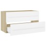 2-piece bathroom furniture set, white oak plywood by , Bathroom furniture - Ref: Foro24-804850, Price: 71,28 €, Discount: %