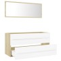 2-piece bathroom furniture set, white oak plywood by , Bathroom furniture - Ref: Foro24-804859, Price: 92,64 €, Discount: %