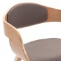 Dining chairs, set of 4, curved wood with taupe gray fabric. by , dining chairs - Ref: Foro24-3054822, Price: 538,74 €, Disco...