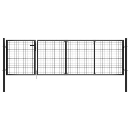 Anthracite grey steel garden gate 350x100 cm by vidaXL, garden gates - Ref: Foro24-144323, Price: 440,73 €, Discount: %