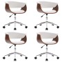 Swivel dining chairs 4 units white synthetic leather by , dining chairs - Ref: Foro24-3054876, Price: 574,86 €, Discount: %