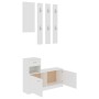 Weißes Flurmöbel-Set aus Holzwerkstoff von , Kleiderschränke - Ref: Foro24-3056486, Preis: 223,06 €, Rabatt: %