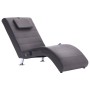 Massage-Chaiselongue mit grauem Kunstlederkissen von , Tagesbetten - Ref: Foro24-281288, Preis: 238,35 €, Rabatt: %