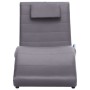 Diván de masaje con almohada de cuero artificial gris de , Divanes - Ref: Foro24-281288, Precio: 238,35 €, Descuento: %