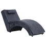 Diván de masaje con almohada de piel de ante artificial gris de , Divanes - Ref: Foro24-281350, Precio: 272,19 €, Descuento: %