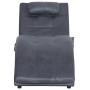 Diván de masaje con almohada de piel de ante artificial gris de , Divanes - Ref: Foro24-281350, Precio: 272,19 €, Descuento: %