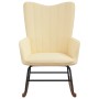 Cream white velvet rocking chair by , Rocking chairs - Ref: Foro24-327752, Price: 119,41 €, Discount: %