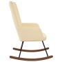 Cream white velvet rocking chair by , Rocking chairs - Ref: Foro24-327752, Price: 119,41 €, Discount: %