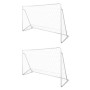 Porterías de fútbol de acero 2 unidades 240x90x150 cm de vidaXL, Porterías de fútbol - Ref: Foro24-276045, Precio: 95,20 €, D...