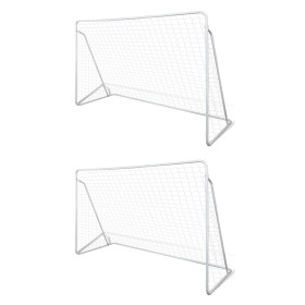 Steel soccer goals 2 units 240x90x150 cm by vidaXL, soccer goals - Ref: Foro24-276045, Price: 105,17 €, Discount: %