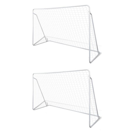 Fußballtore aus Stahl, 2 Einheiten, 240 x 90 x 150 cm von vidaXL, Fußballtore - Ref: Foro24-276045, Preis: 105,17 €, Rabatt: %