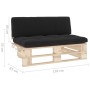 Central pallet sofa for garden made of impregnated pine wood by , Modular outdoor sofas - Ref: Foro24-3066536, Price: 111,01 ...