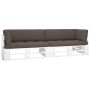 2-seater pallet sofa with white impregnated pine wood cushions by , Garden sets - Ref: Foro24-3066645, Price: 269,99 €, Disco...