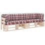 Two-seater pallet sofa with pine wood cushions impregnated. by , Garden sets - Ref: Foro24-3066685, Price: 194,99 €, Discount: %