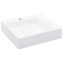 Lavabo 50x50x12,3 cm resina mineral/mármol blanco de vidaXL, Lavabos - Ref: Foro24-144071, Precio: 154,01 €, Descuento: %