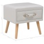 White bedside table 40x35x40 cm synthetic leather by vidaXL, Nightstands - Ref: Foro24-247536, Price: 52,18 €, Discount: %