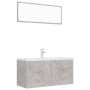 Juego de muebles de baño madera de ingeniería gris hormigón de , Muebles de baño - Ref: Foro24-3071346, Precio: 326,23 €, Des...