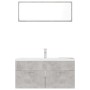 Juego de muebles de baño madera de ingeniería gris hormigón de , Muebles de baño - Ref: Foro24-3071346, Precio: 326,23 €, Des...