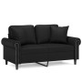 2-seater sofa with black synthetic leather cushions 120 cm by , Sofas - Ref: Foro24-3200925, Price: 255,72 €, Discount: %