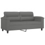 2-seater sofa with dark gray microfiber fabric cushions, 140 cm by , Sofas - Ref: Foro24-3200973, Price: 276,62 €, Discount: %