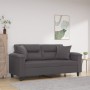 2-seater sofa with gray synthetic leather cushions, 140 cm by , Sofas - Ref: Foro24-3200990, Price: 246,30 €, Discount: %