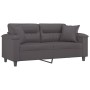 2-seater sofa with gray synthetic leather cushions, 140 cm by , Sofas - Ref: Foro24-3200990, Price: 242,99 €, Discount: %