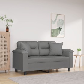 2-seater sofa with dark gray microfiber fabric cushions, 120 cm by , Sofas - Ref: Foro24-3200967, Price: 272,07 €, Discount: %