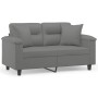 2-seater sofa with dark gray microfiber fabric cushions, 120 cm by , Sofas - Ref: Foro24-3200967, Price: 280,32 €, Discount: %