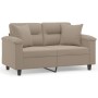 2-seater sofa with taupe gray microfiber fabric cushions 120 cm by , Sofas - Ref: Foro24-3200965, Price: 251,76 €, Discount: %