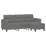 3-Sitzer Sofa und Hocker dunkelgrauer Mikrofaserstoff 180 cm von , Sofas - Ref: Foro24-3201233, Preis: 367,37 €, Rabatt: %