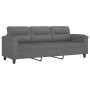 3-seater sofa and dark gray microfiber fabric footstool, 180 cm by , Sofas - Ref: Foro24-3201233, Price: 371,59 €, Discount: %