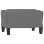 Sillón con taburete tela de microfibra gris oscuro 60 cm de , Sofás - Ref: Foro24-3201227, Precio: 234,99 €, Descuento: %