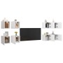 Wall-mounted TV furniture 8 units white 30.5x30x30 cm by , TV Furniture - Ref: Foro24-3078739, Price: 187,36 €, Discount: %