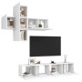 7-teiliges weißes TV-Möbelset aus Holzwerkstoff von , TV-Möbel - Ref: Foro24-3078707, Preis: 198,99 €, Rabatt: %