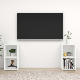 TV furniture 2 units engineered wood white 72x35x36.5 cm by , TV Furniture - Ref: Foro24-3079898, Price: 68,29 €, Discount: %