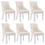 Dining chairs, 6 units, cream velvet. by , dining chairs - Ref: Foro24-3080243, Price: 1,00 €, Discount: %