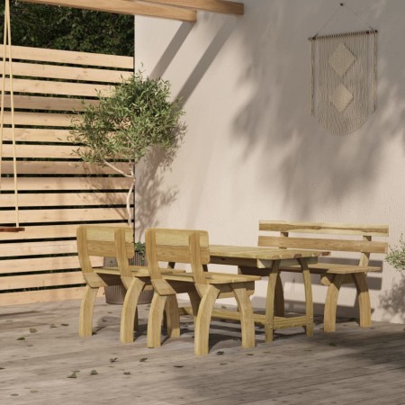 Garden dining set, 4 pieces, impregnated pine wood by , Garden sets - Ref: Foro24-3096603, Price: 490,99 €, Discount: %