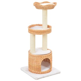 Cat scratching post with natural willow wood sisal post by vidaXL, Cat furniture - Ref: Foro24-170728, Price: 95,01 €, Discou...