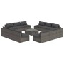 Set de muebles de jardín 13 pzas y cojines ratán sintético gris de , Conjuntos de jardín - Ref: Foro24-3101581, Precio: 1,00 ...