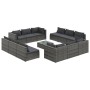 Garden furniture set 13 pieces and gray synthetic rattan cushions by , Garden sets - Ref: Foro24-3101597, Price: 1,00 €, Disc...