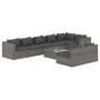 Set de muebles de jardín 9 pzas y cojines ratán sintético gris de , Conjuntos de jardín - Ref: Foro24-3102413, Precio: 823,99...