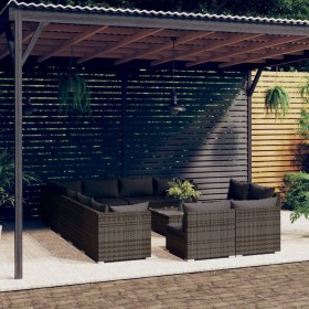 Garden furniture set, 13 pieces, with gray synthetic rattan cushions. by , Garden sets - Ref: Foro24-3102853, Price: 1,00 €, ...