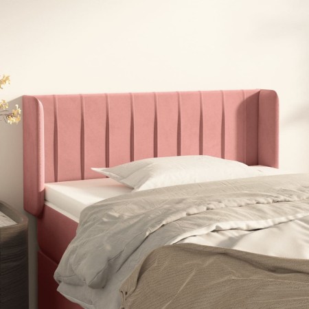 Pink velvet headboard 83x16x78/88 cm by , Headboards and footboards - Ref: Foro24-3119041, Price: 43,83 €, Discount: %