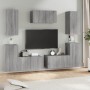 Set de muebles para TV 7 pzas madera contrachapada gris Sonoma de , Muebles TV - Ref: Foro24-3120255, Precio: 224,67 €, Descu...