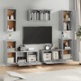 TV furniture set 7 pieces Sonoma gray plywood by , TV Furniture - Ref: Foro24-3120255, Price: 224,99 €, Discount: %