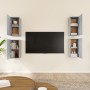 TV furniture set 4 units gray Sonoma plywood 30.5x30x60 cm by , TV Furniture - Ref: Foro24-3120327, Price: 117,30 €, Discount: %