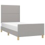 Estructura de cama con cabecero de tela gris claro 80x200 cm de , Camas y somieres - Ref: Foro24-3124928, Precio: 148,55 €, D...